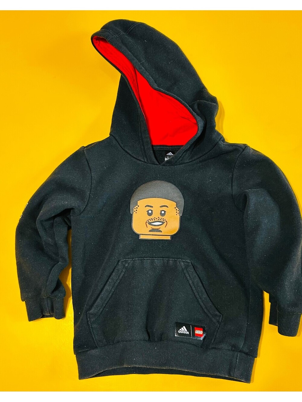 Adidas LEGO Damian Lillard Hoodie Black Red Pullover Sweatshirt Toddler Size 4T